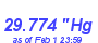 Milwaukee Weather Barometer High Month