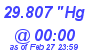 Milwaukee Weather Barometer Low Today