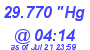 Milwaukee Weather Barometer Low Today