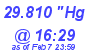 Milwaukee Weather Barometer Low Today