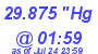 Milwaukee Weather Barometer Low Today