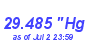 Milwaukee Weather Barometer Low Month