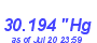 Milwaukee Weather Barometer High Month