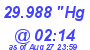 Milwaukee Weather Barometer Low Today