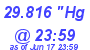 Milwaukee Weather Barometer Low Today