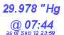 Milwaukee Weather Barometer High Today