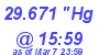 Milwaukee Weather Barometer Low Today