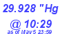 Milwaukee Weather Barometer High Today