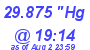 Milwaukee Weather Barometer Low Today