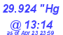 Milwaukee Weather Barometer Low Today