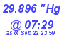 Milwaukee Weather Barometer High Today