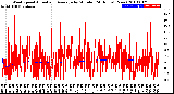 Milwaukee Weather Wind Speed<br>Actual and Average<br>by Minute<br>(24 Hours) (New)