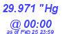 Milwaukee Weather Barometer Low Today