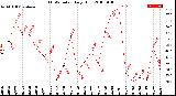 Milwaukee Weather THSW Index<br>Daily High