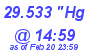 Milwaukee Weather Barometer Low Today