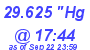 Milwaukee Weather Barometer Low Today