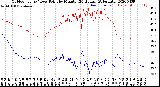 Milwaukee Weather Outdoor Temp / Dew Point<br>by Minute<br>(24 Hours) (Alternate)