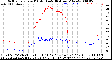 Milwaukee Weather Outdoor Temp / Dew Point<br>by Minute<br>(24 Hours) (Alternate)