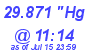 Milwaukee Weather Barometer Low Today