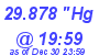 Milwaukee Weather Barometer High Today