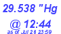 Milwaukee Weather Barometer Low Today