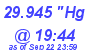 Milwaukee Weather Barometer Low Today