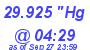 Milwaukee Weather Barometer Low Today