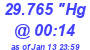 Milwaukee Weather Barometer Low Today