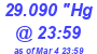 Milwaukee Weather Barometer Low Today